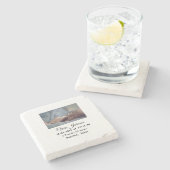 Geboorteaankondigingen voeg foto datum tijd plaats stenen onderzetter (Zijkant)