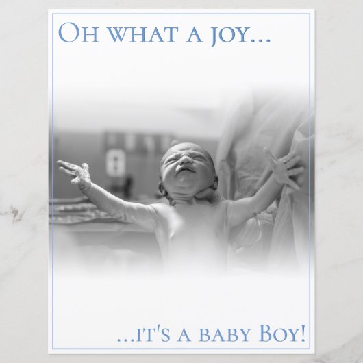 Geboorteaankondigingskaart met baby (Voorkant)
