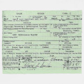 GEBOORTEAKTE FLEECE DEKEN (Voorkant (Horizontaal))