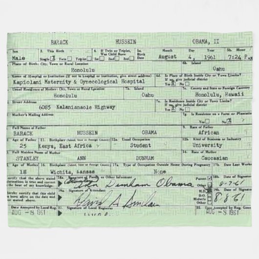 GEBOORTEAKTE FLEECE DEKEN (Voorkant (Horizontaal))