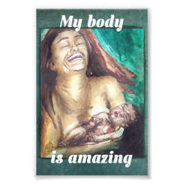 Geboortebevestiging (6by4): "Mijn lichaam is gewel Foto Afdruk