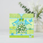 Geboortebloem en edelsteen December Vogelkooi kaar Kaart (Staand voorkant)