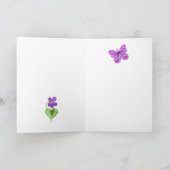 Geboortebloem Februari Krijt Persoonlijke Kaart (Binnen)