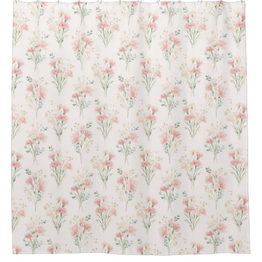 Geboortebloem Jan Anjer Douchegordijn (Voorkant)