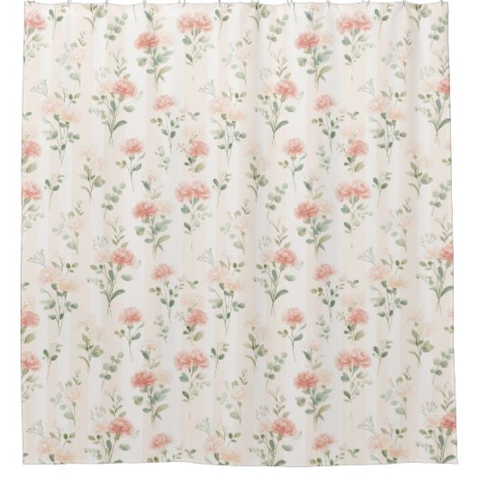 Geboortebloem Jan Anjer Douchegordijn (Voorkant)