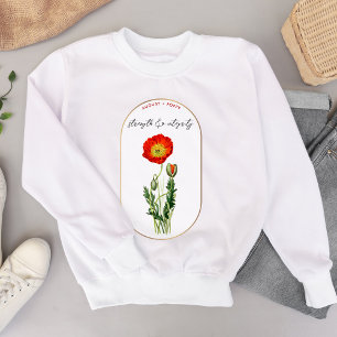 Geboortebloem Maand Augustus Verjaardag Klaproos Trui