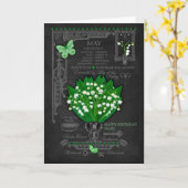 Geboortebloem Mei Krijt Personalized Kaart (Gele Bloem)