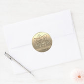 Geboortebloem Narcis Maart Ronde Sticker (Envelop)