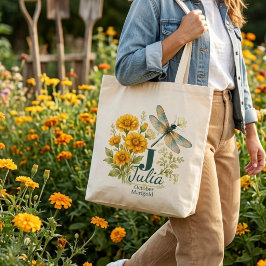 Geboortebloem Oktober: Afrikaner & Libel Tote Bag