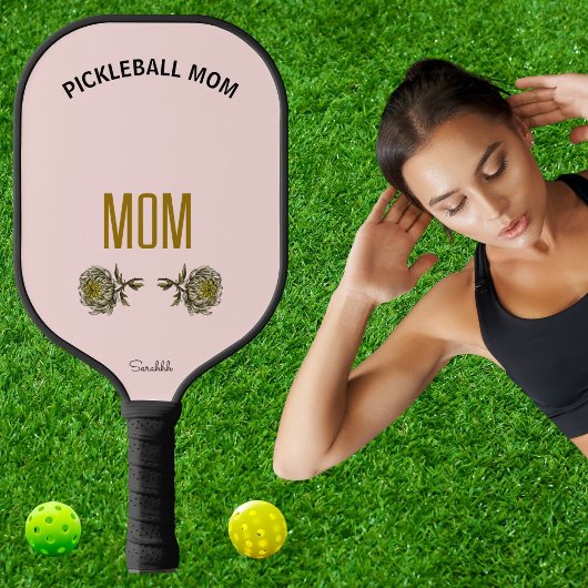Geboortebloem Persoonlijke Pickleball Moeder Naam Paddle