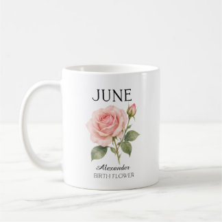 Geboortebloem Roos Juni Koffiemok