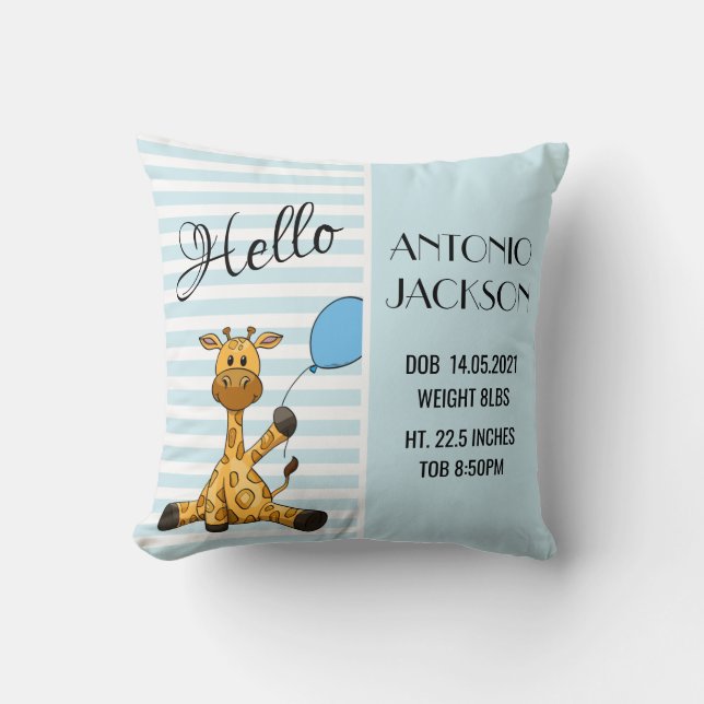 Geboortecertificaatpiloot Kussen (Voorkant)