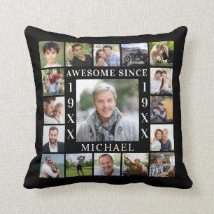 Geboortedag 17: Foto Collage GEWELDIGE SINCE Kussen