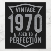 geboortedag 1970: perfect wijn etiket (Enkel label)