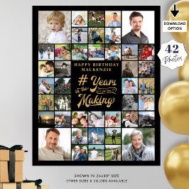 Geboortedag 42 Foto-collage JAREN IN DE MAKING Poster