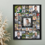 Geboortedag 43: Fotocollage, leeftijd EST Jaar zwa Imitatie Canvas Print<br><div class="desc">Creëer eenvoudig een verjaardagsfoto herinneringen 16x20 faux canvas afdrukken als een herdenkingskoepel die deze makkelijk te uploaden foto collage sjabloon met 43 vierkante afbeeldingen door de jaren heen gebruikt om elke verjaardag voor hem of haar te vieren. De bewerkbare titel suggereert HAPPY BIRTHDAY en is gepersonaliseerd met hun naam, geboortejaar...</div>