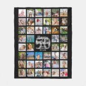 Geboortedag 44 Foto collage Eventuele leeftijdsnaa Fleece Deken (Voorkant)