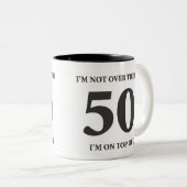 Geboortedag 50: Koffie-Mok Tweekleurige Koffiemok (Voorkant rechts)