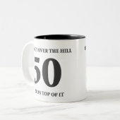 Geboortedag 50: Koffie-Mok Tweekleurige Koffiemok (Voorkant links)