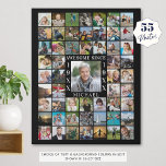 Geboortedag 55: Foto Collage GEWELDIGE SINCE Imitatie Canvas Print<br><div class="desc">Creëer een verjaardagsfoto van faux canvas met een fotocollage van 55 vierkante foto's van hem of haar door de jaren heen om elke verjaardag te vieren. De titel zegt GEWELDIGE SINDS "JAAR". Geef uw naam en geboortejaar een persoonlijk tintje in uw keuze uit achtergrond- en tekstkleuren. De steekproef wordt getoond...</div>