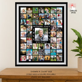 Geboortedag 55: Foto Collage GEWELDIGE SINCE Poster