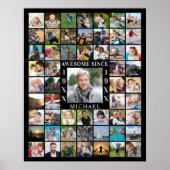 Geboortedag 55: Foto Collage GEWELDIGE SINCE Poster (Voorkant)