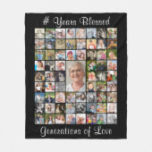 Geboortedag 67 Foto Collage Aangepaste tekst en kl Fleece Deken (Voorkant)