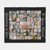 Geboortedag 67 Foto Collage Aangepaste tekst en kl Fleece Deken (Voorkant (Horizontaal))