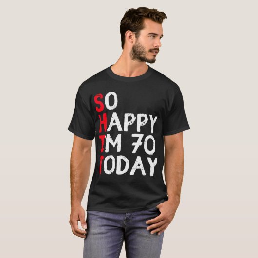 Geboortedag 70 jaar t-shirt (Voorkant volledig)