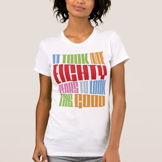 Geboortedag 80 t-shirt (Voorkant)