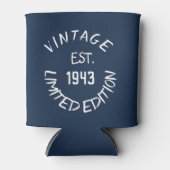 Geboortedag 80e Elegant Blue Dad Favors Rustic Blikjeskoeler (Voorkant)