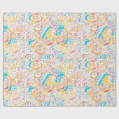 Geboortedag Aantal Word Cloud 60 B ID270 Cadeaupapier (Vlak)