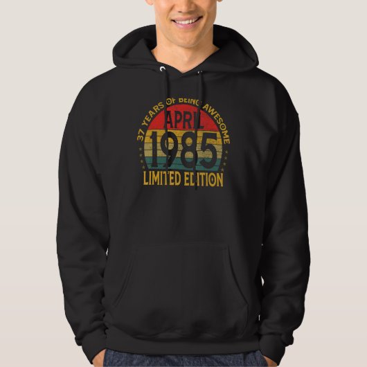 geboortedag april 1985 hoodie (Voorkant)