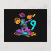 Geboortedag Astronaut in ruimte 9e verjaardag Feestdagenkaart (Voorkant)