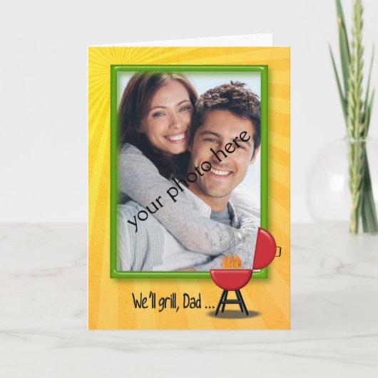 Geboortedag BBQ voor papa Kaart (Voorkant)
