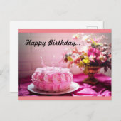 Geboortedag  briefkaart (Voorkant / Achterkant)