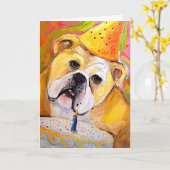 Geboortedag Bully Kaart (Gele Bloem)