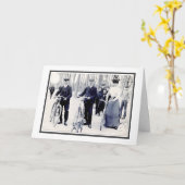 Geboortedag: Cyklist Bike Fun foto Kaart (Gele Bloem)