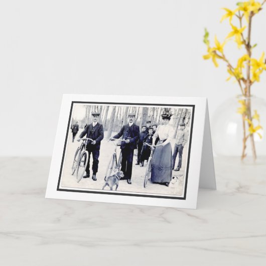 Geboortedag: Cyklist Bike Fun  foto Kaart (Gele Bloem)