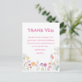 Geboortedag Dank je wel Briefkaart (Staand voorkant)