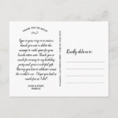 Geboortedag Dank je wel elk jaar foto-collage Briefkaart (Achterkant)