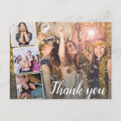 Geboortedag Dank je wel elk jaar foto-collage Briefkaart (Voorkant)