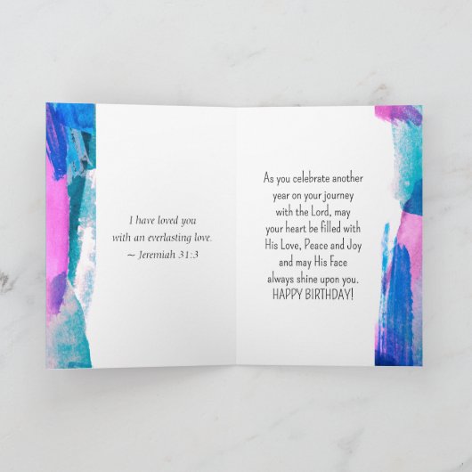 Geboortedag De Heer Bless You Numbers 6 24-26 Bijb Kaart (Binnen)