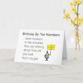 Geboortedag door de cijfers - een grappig verjaard kaart (Gele Bloem)