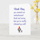 Geboortedag - een grappig verjaardagsgedicht kaart (Gele Bloem)