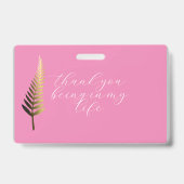 Geboortedag en jubileum bedankt badge (Achterkant)