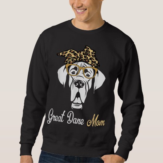 Geboortedag en Moederdag Gift-Great Dane Mam Trui (Voorkant)