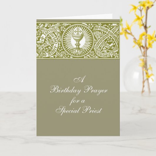 Geboortedag: Eucharistisch Latijns gebed voor de p Kaart (Gele Bloem)