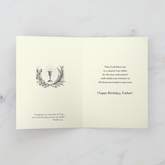 Geboortedag: Eucharistisch Latijns gebed voor de p Kaart (Binnen)