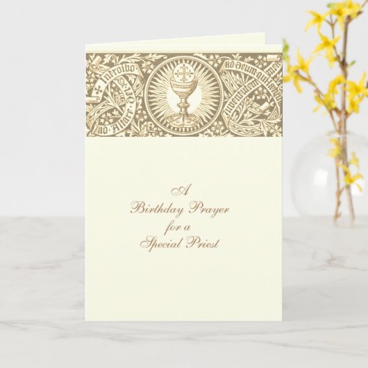 Geboortedag: Eucharistisch Latijns gebed voor de p Kaart (Gele Bloem)